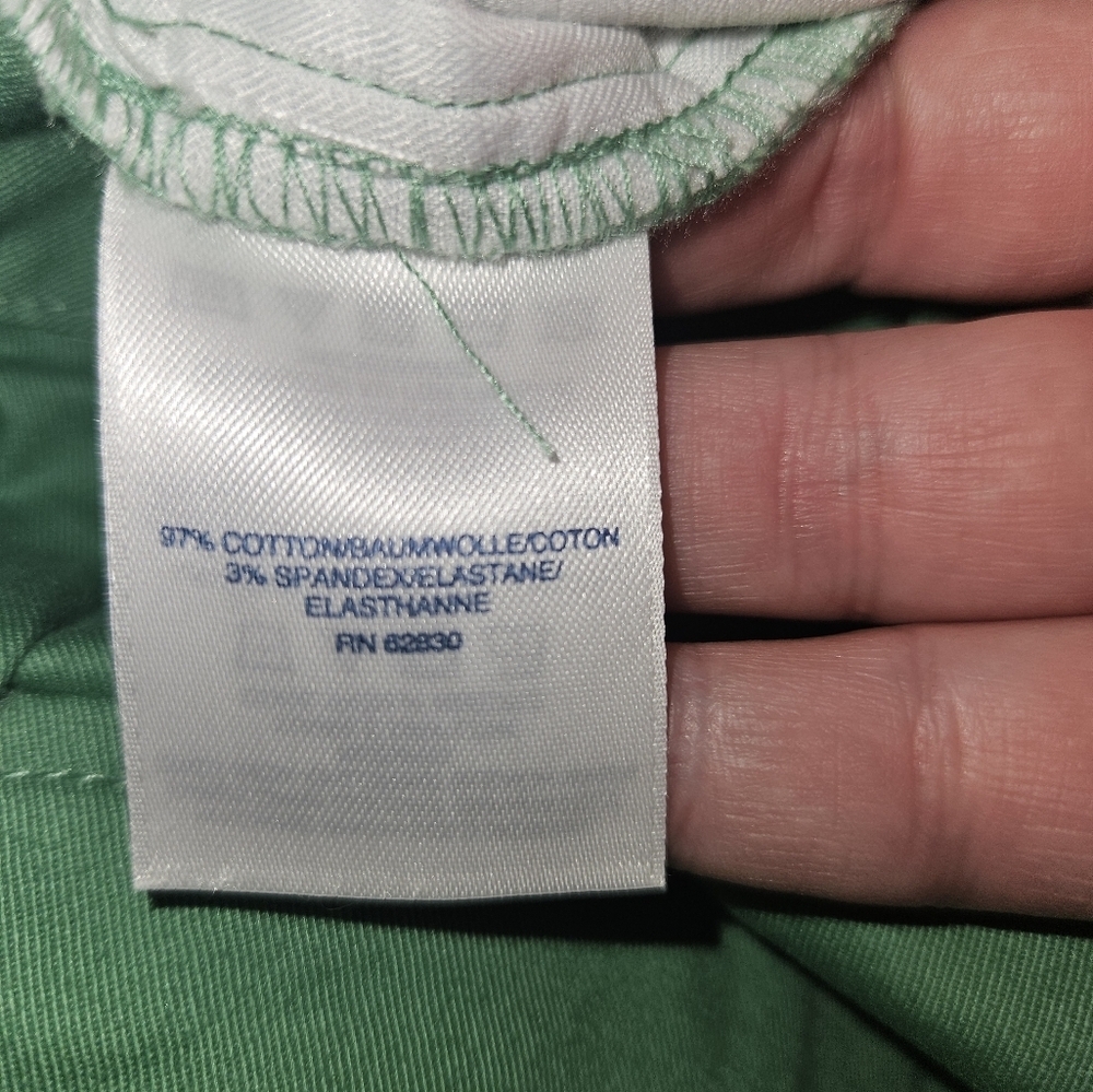 Lands End Womans Green Mid Rise Slim Leg Pants Size 16T - Picture 13 of 13